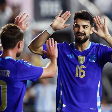 Flaco López durante jogo da Argentina contra Porto Rico