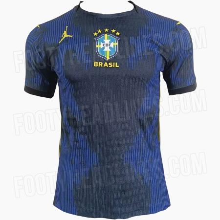 Camisa azul do Brasil, com detalhes em preto, deve ser lançada em 2026