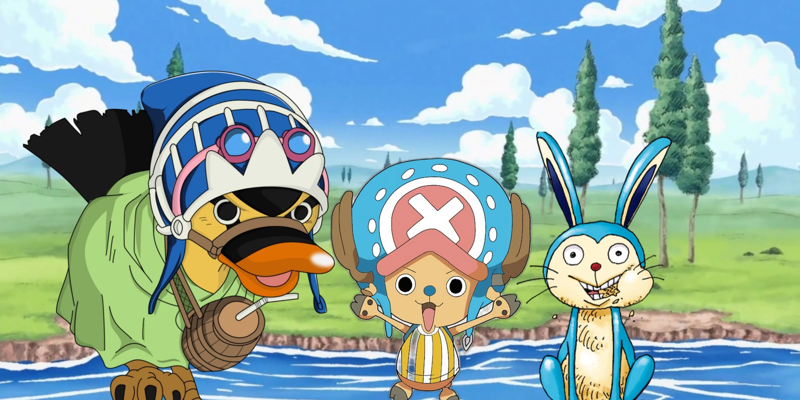 Karoo, Tony Tony Chopper, and Gonbe in One Piece