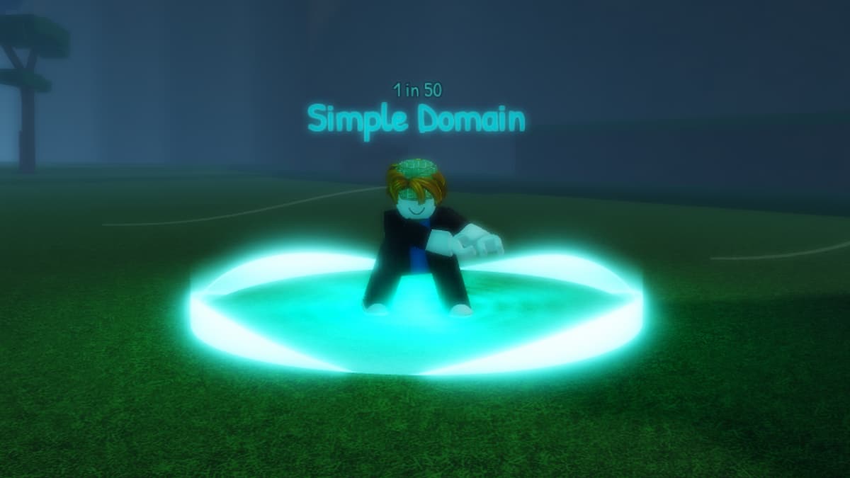 Cursed Rng Avatar With A Blue Green Aura Striking A Pose