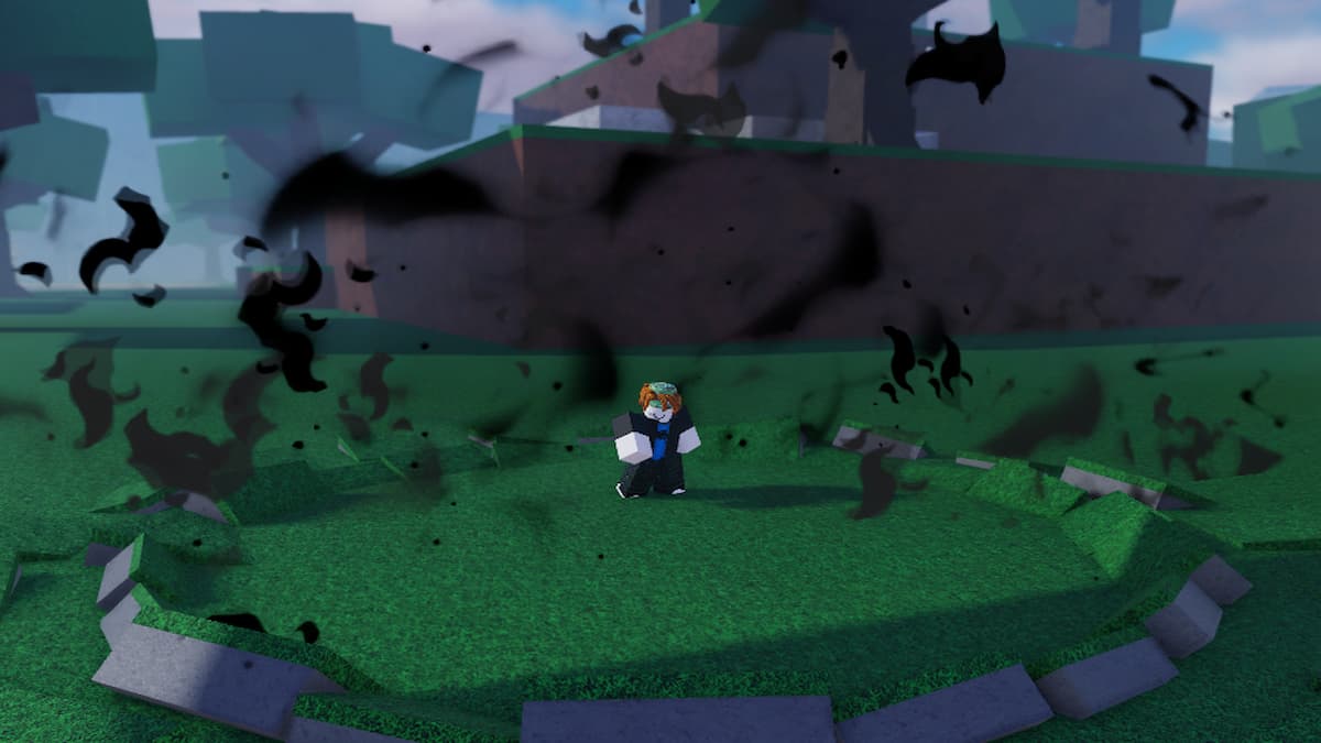 Roblox Element Battles Punching A Dark Fist Dark Aura Ground Breaking