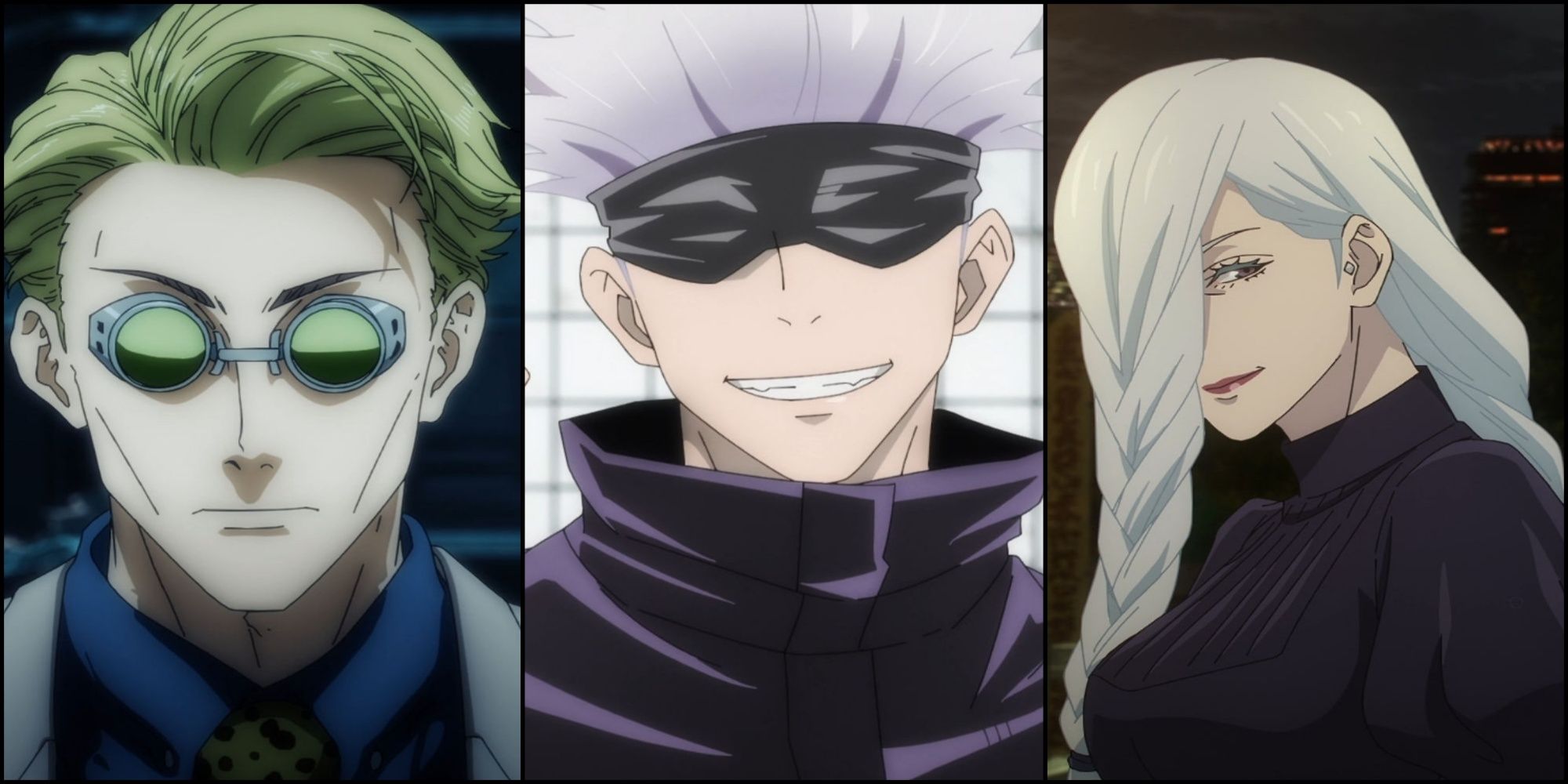 Nanami, Gojo, and Mei in Jujutsu Kaisen