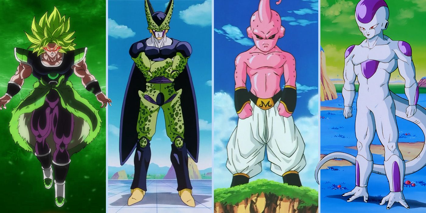 Broly, Cell, Majin Buu and Frieza from Dragon Ball