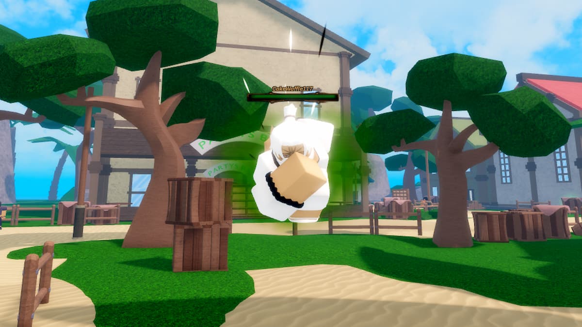 Roblox Legacy Online White Avatar Dashing Through Air Trees Behind