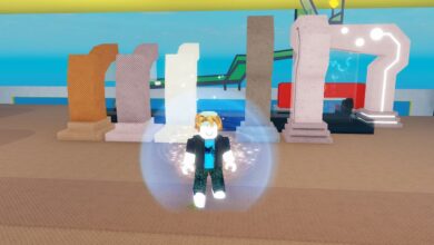 Roblox Mineral War Tycoon Standing In Front Of Mining Equipment In A Blue Bubble