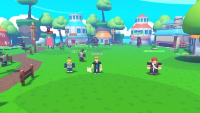 Roblox Anime Heroes Simulator Standing On Grass Surrounded By Ninjas