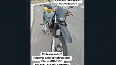 Moto é furtada em estacionamento do Hospital Regional de Paraíso do Tocantins – Surgiu