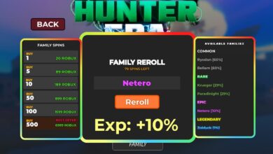 Roblox Hunter Era Families