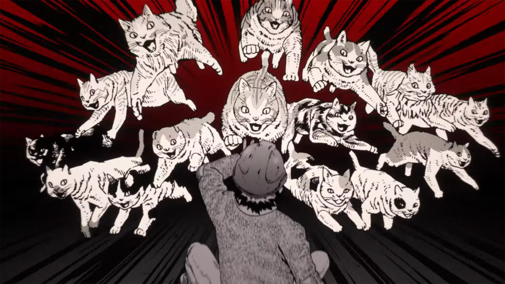 Vê aqui os primeiros minutos do anime Nyaight of the Living Cat