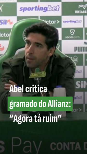 Abel Ferreira critica gramado do Allianz Parque: ‘Agora está ruim’