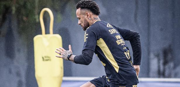 Neymar treina e é convocado para Santos x Fortaleza na Vila Belmiro