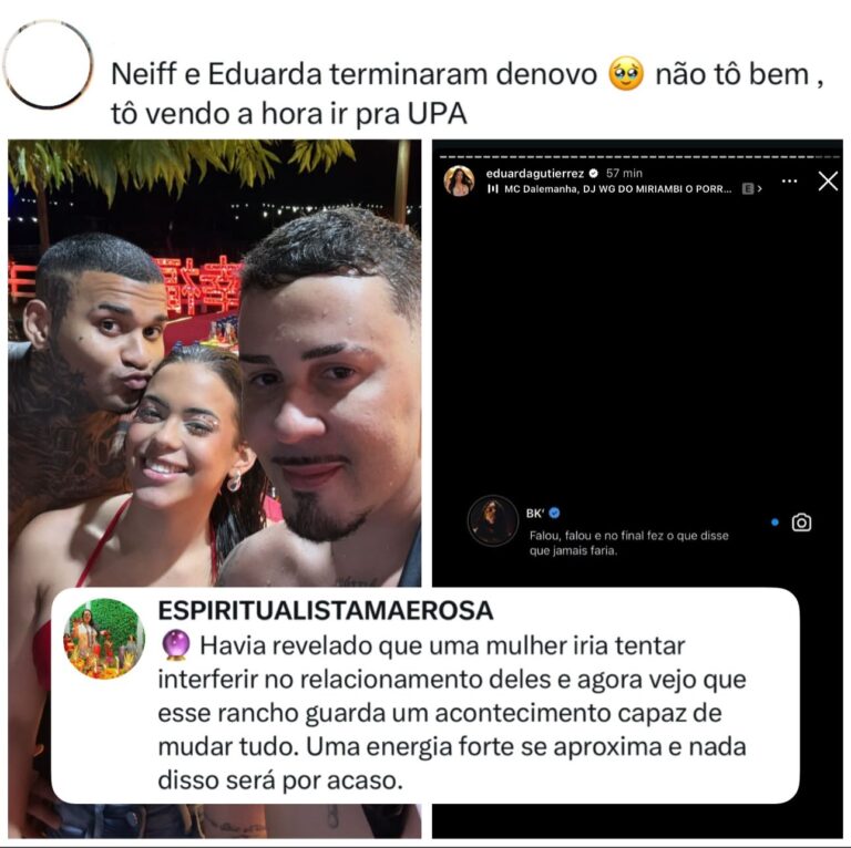 Uau! Eduarda publica mensagem enigmática e deixa de seguir Neiff; confira a repercussão no Instagram!