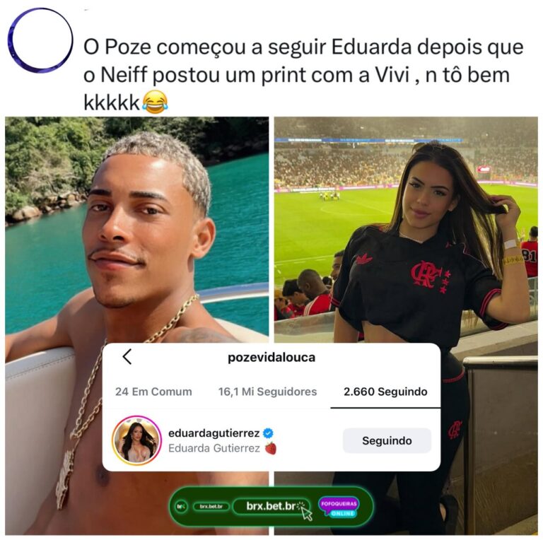 Opa! Anderson Neiff compartilha um print divertido com Viviane Noronha no Instagram.