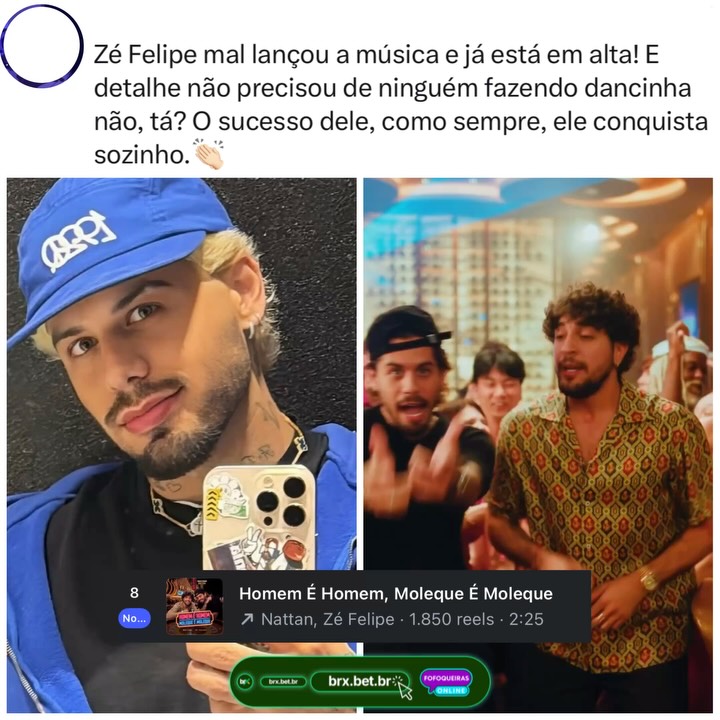 Uau! Zé Felipe e Nattan lançam nova música e já estão fazendo sucesso no Instagram!