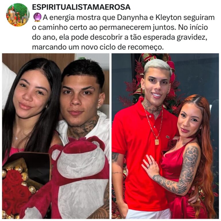 A energia de Danynha e Kleyton está forte e vibrante, segundo @espiritualistamaerosa