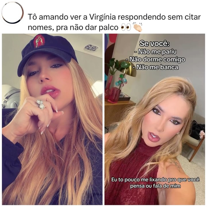 Eita! Após Virgínia postar vídeo na rede vizinha, internauta comenta…