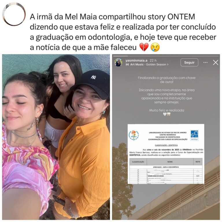 Que tristeza! Irmã de Mel Maia compartilha felicidade e realização.