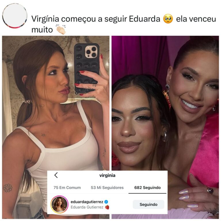 Virgínia retribui follow de Eduarda e internautas notam!