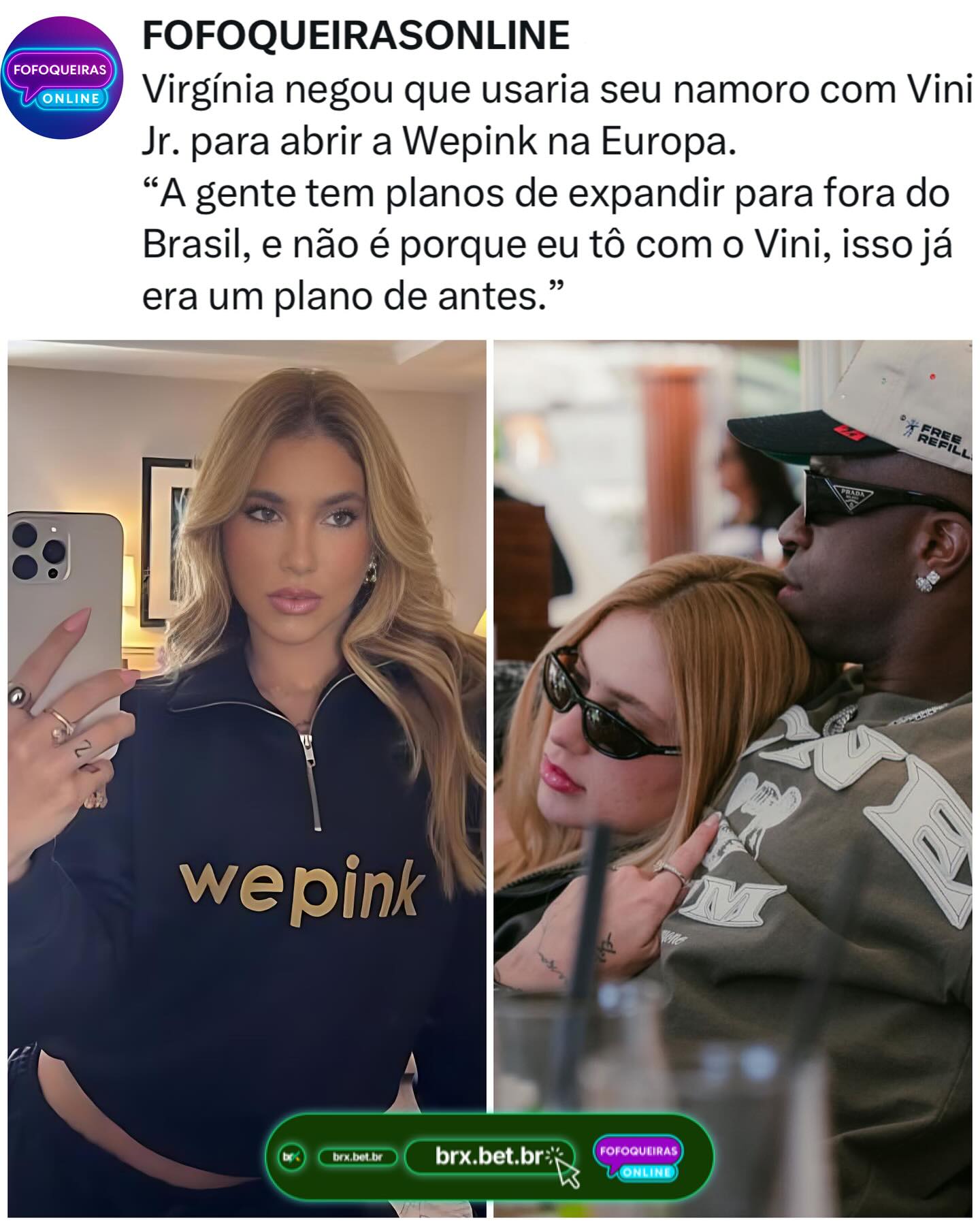 Durante entrevista, Virgínia é questionada sobre namoro com Vini... 1 576547520 18497885209076253 5983931447564775255 n